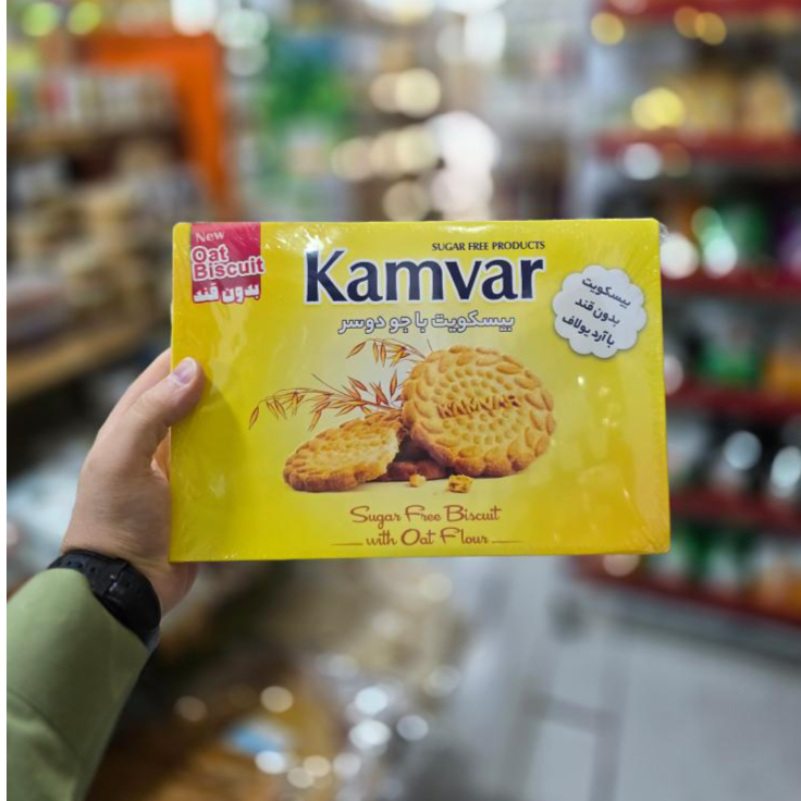 بیسکوییت بدون قند کامور با جو دوسر بیسکوییت بدون قند کامور با جو دوسر - Image 1